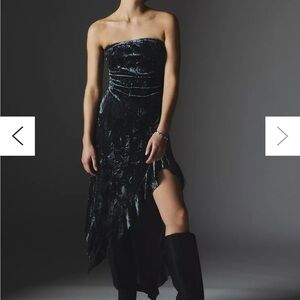 Elegant Black Strapless Dress